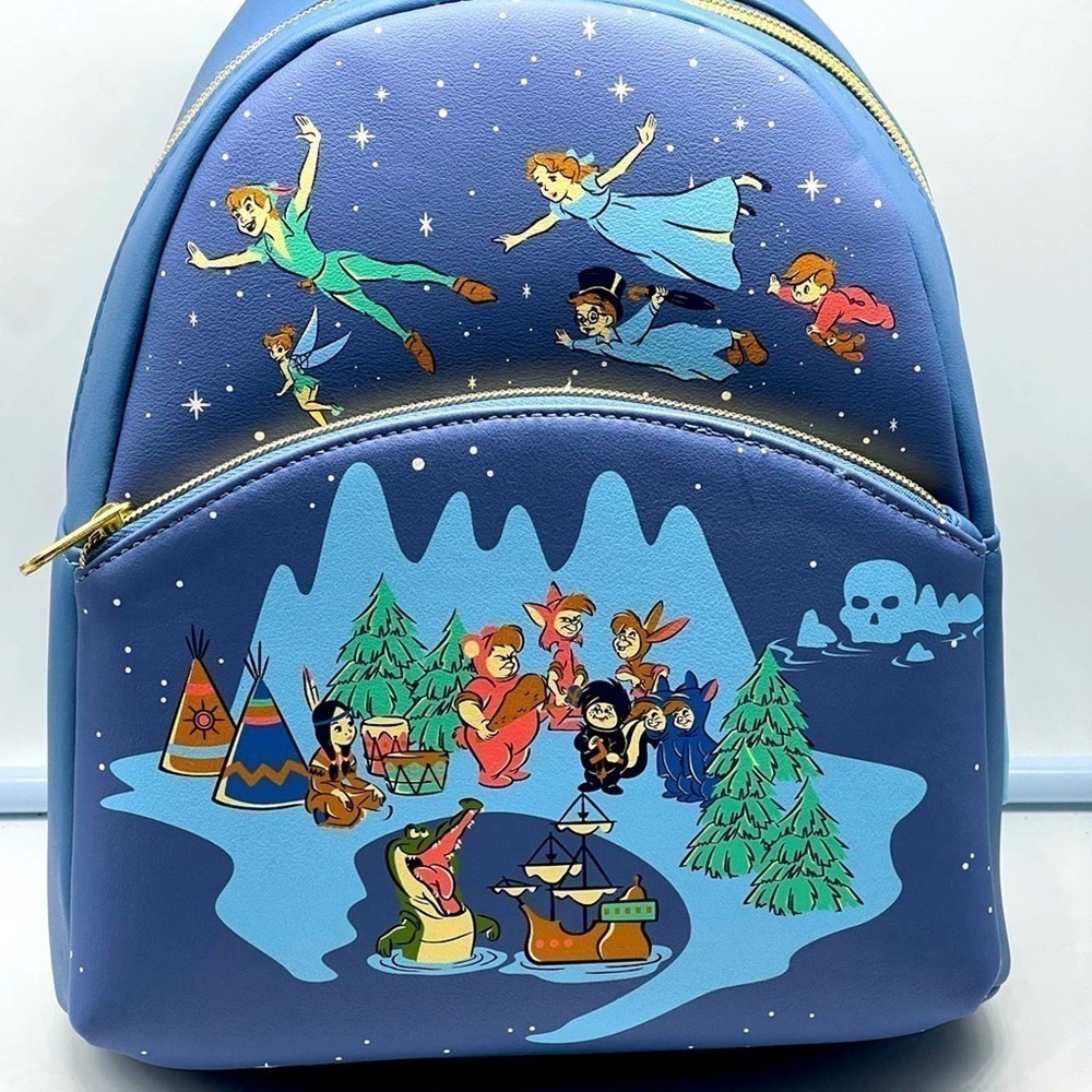 NEW Loungefly Disney Peter Pan Never Land Mini Backpack - Picture 7 of 16